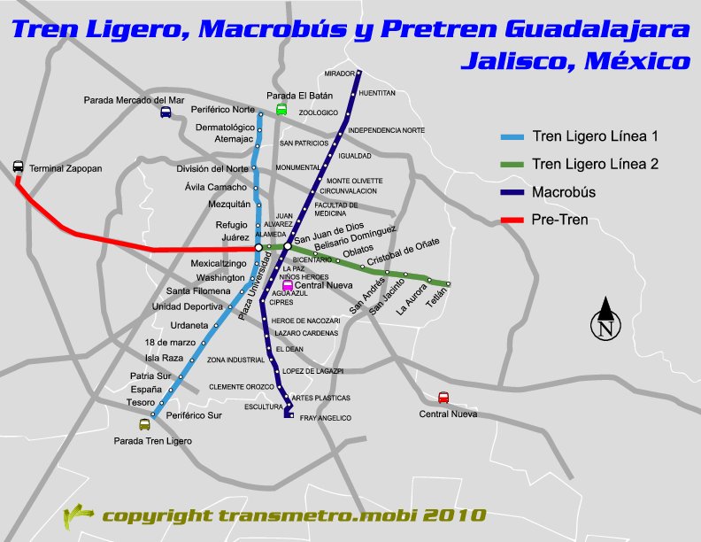 guadalajara transit map